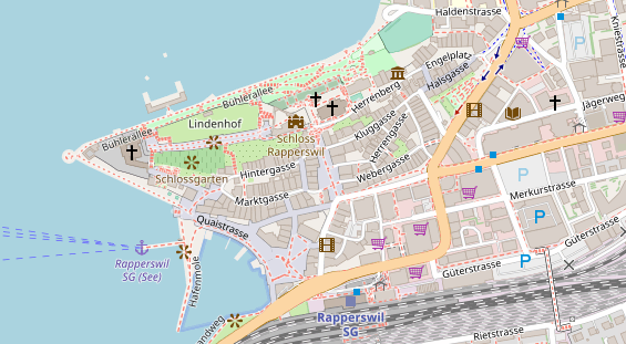 Restaurant auf Karte