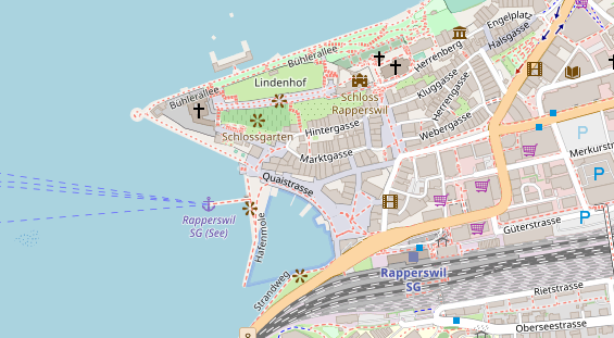 Restaurant auf Karte