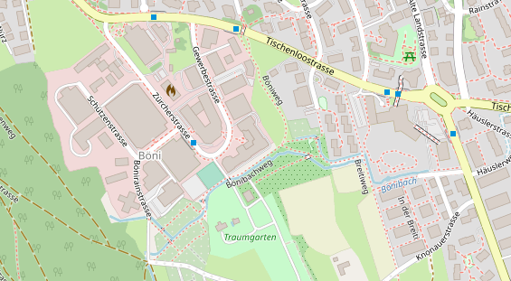 Restaurant auf Karte