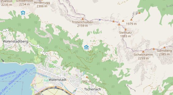 Restaurant auf Karte