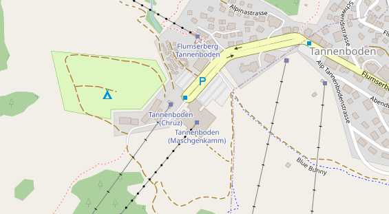 Restaurant auf Karte