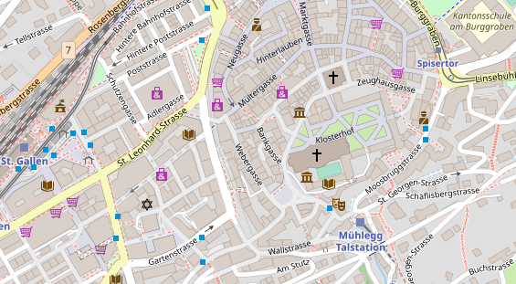 Restaurant auf Karte