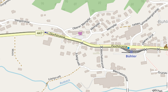 Restaurant auf Karte