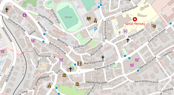 Restaurant auf Karte