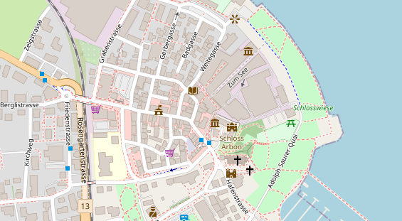 Restaurant auf Karte