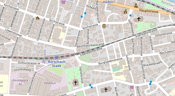 Restaurant auf Karte