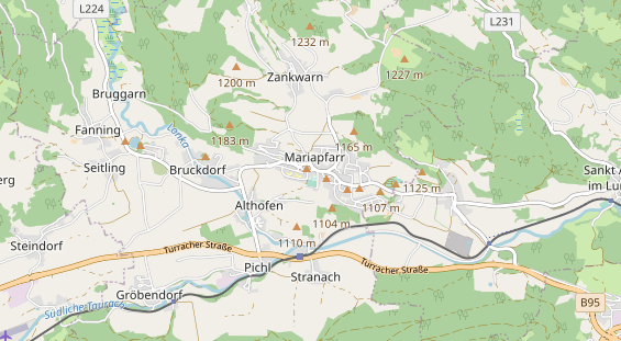 Restaurant auf Karte