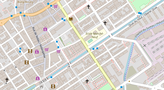 Restaurant auf Karte