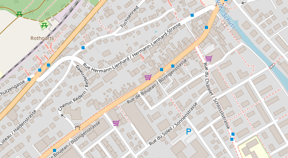 Restaurant auf Karte