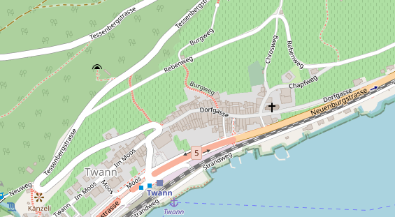 Restaurant auf Karte