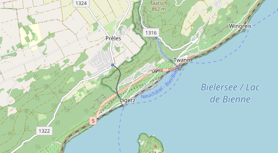 Restaurant auf Karte