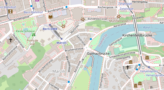 Restaurant auf Karte