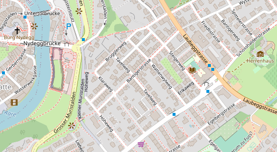 Restaurant auf Karte