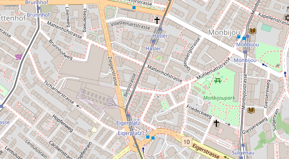 Restaurant auf Karte