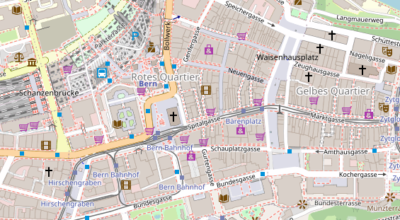 Restaurant auf Karte