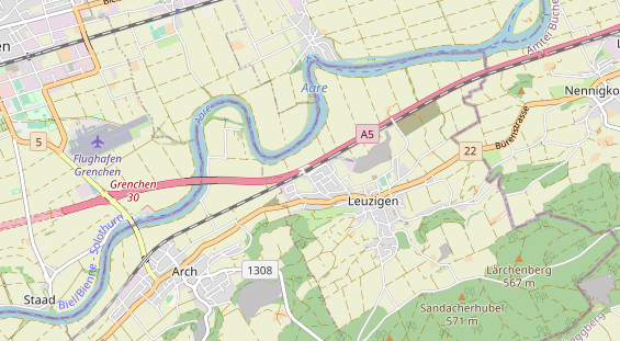 Restaurant auf Karte