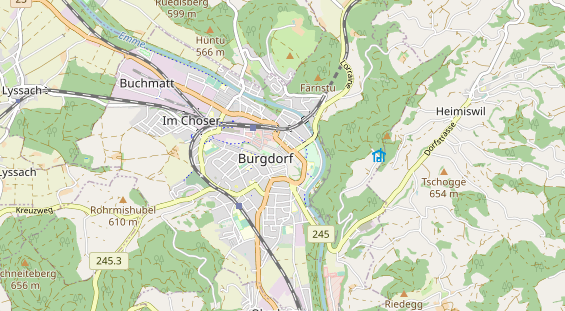 Restaurant auf Karte