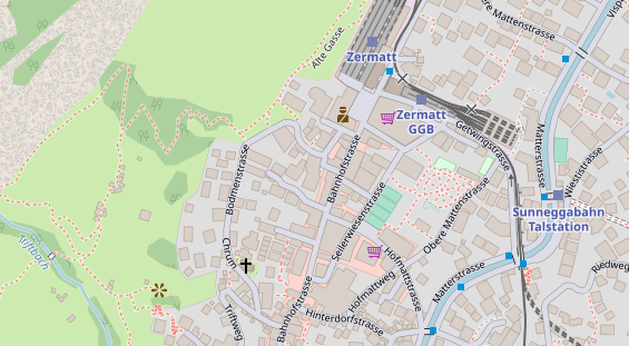 Restaurant auf Karte