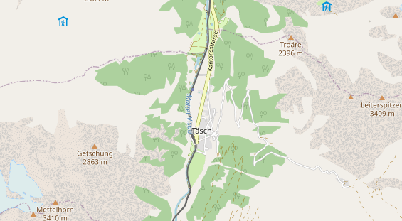 Restaurant auf Karte