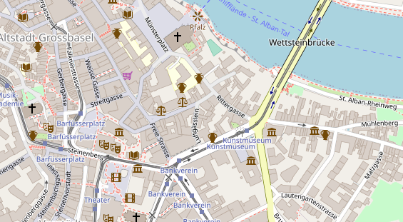 Restaurant auf Karte