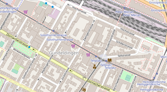 Restaurant auf Karte