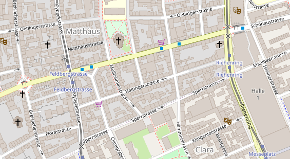 Restaurant auf Karte