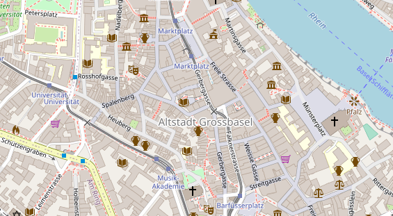 Restaurant auf Karte