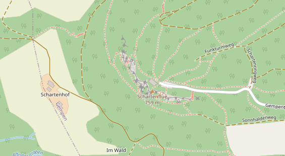 Restaurant auf Karte