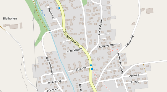 Restaurant auf Karte