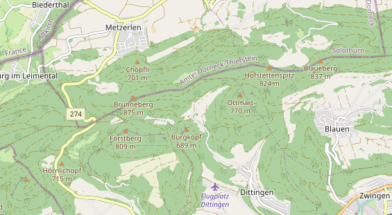 Restaurant auf Karte