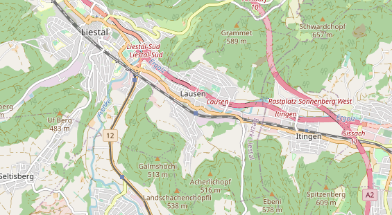 Restaurant auf Karte