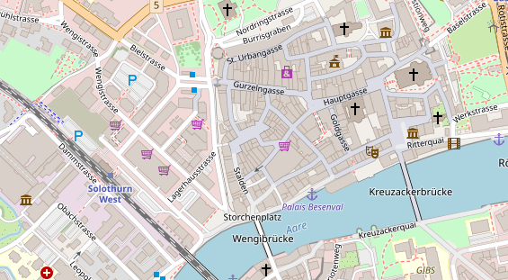 Restaurant auf Karte