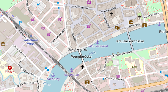 Restaurant auf Karte