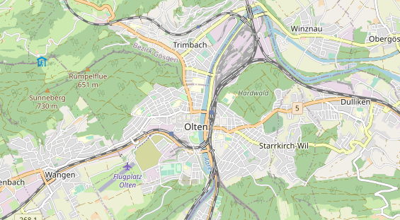 Restaurant auf Karte