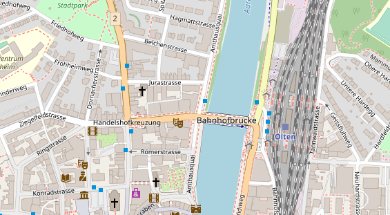 Restaurant auf Karte