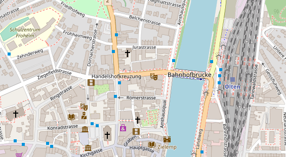 Restaurant auf Karte