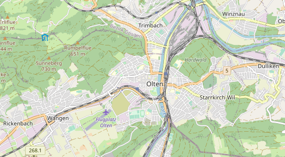 Restaurant auf Karte