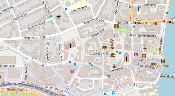 Restaurant auf Karte