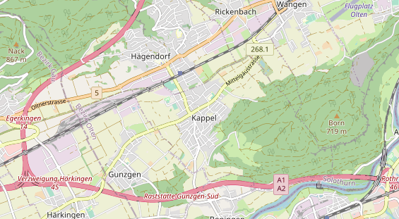 Restaurant auf Karte