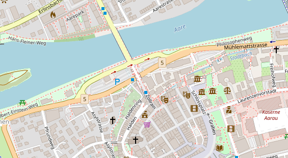 Restaurant auf Karte