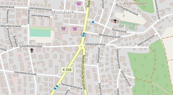 Restaurant auf Karte