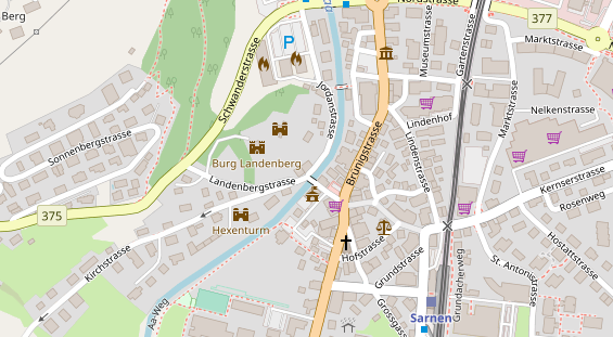 Restaurant auf Karte