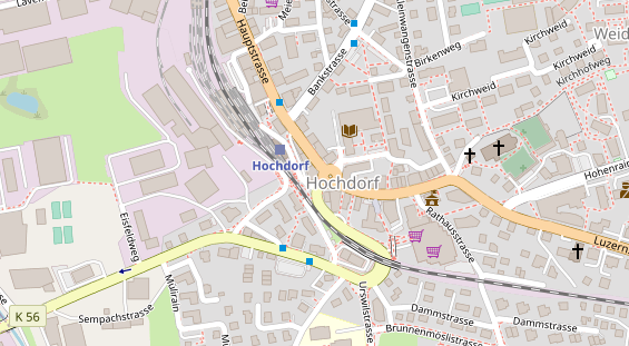 Restaurant auf Karte