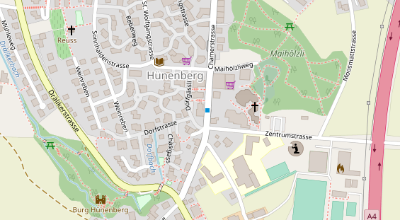 Restaurant auf Karte
