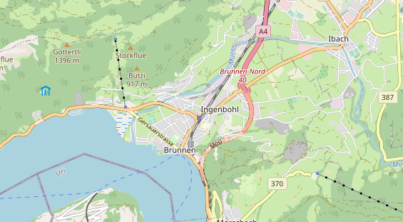 Restaurant auf Karte