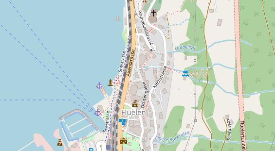 Restaurant auf Karte