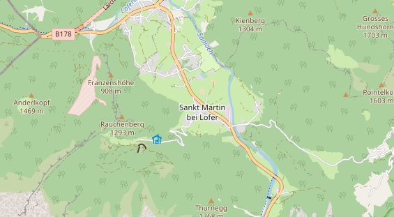 Restaurant auf Karte