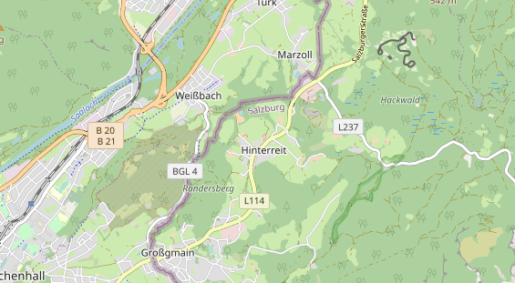 Restaurant auf Karte