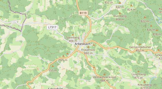 Restaurant auf Karte