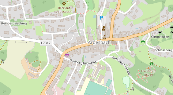 Restaurant auf Karte